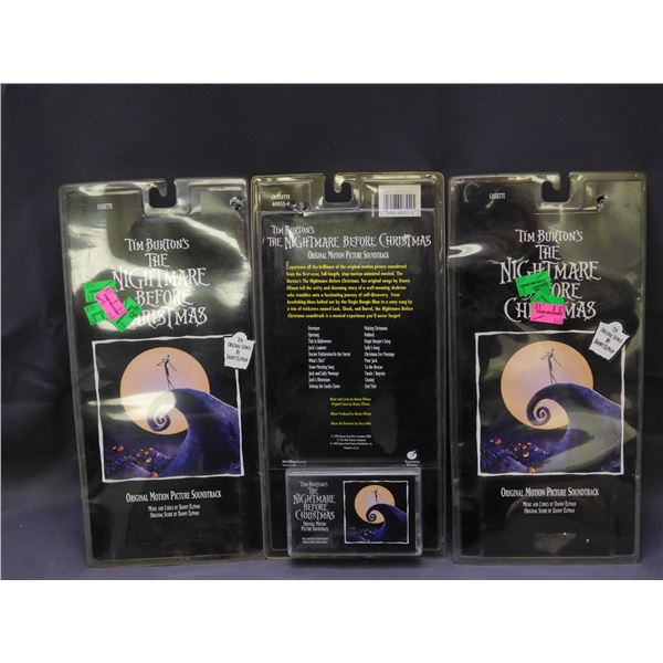 Lot of 3 The Nightmare Before Christmas OST Original Motion Picture Soundtrack Cassette Tapes NOS