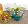 Image 3 : Lot of 6pcs Art Glass Blown Glass Pieces, Decor, Pottery Vase  *all have damage*