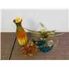 Image 4 : Lot of 6pcs Art Glass Blown Glass Pieces, Decor, Pottery Vase  *all have damage*