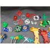 Image 3 : Lot of Assorted Beyblades Beys, Rip Cords, Launchers, Accessories