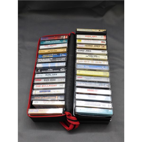 Lot of 30 Cassette Tapes Assorted George Jones, Gospel, Buddy Holly, Bobby Darin, Don Williams