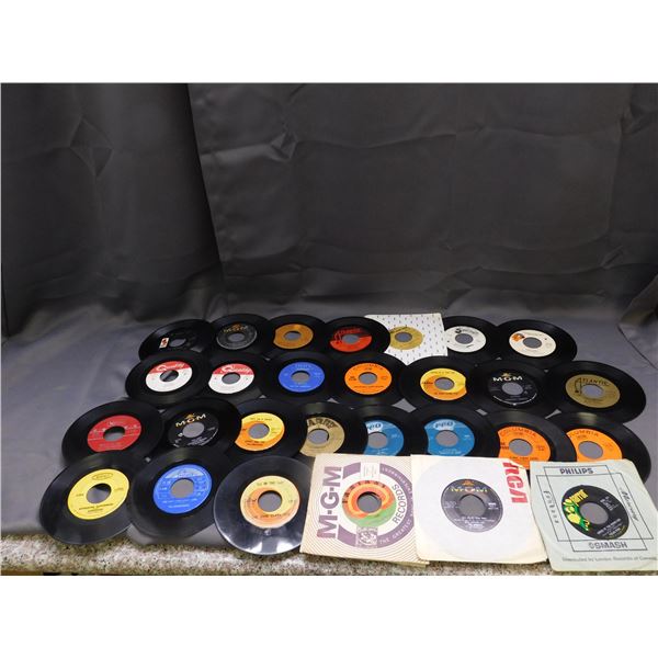 Lot of 29 60s 70s Rock 45s Records