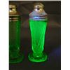 Image 2 : Uranium Glass Salt and Pepper Shakers