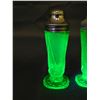 Image 3 : Uranium Glass Salt and Pepper Shakers
