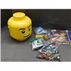 Image 1 : Lot of Assorted LEGO Sets, Star Wars, Brick Minifig Storage Head