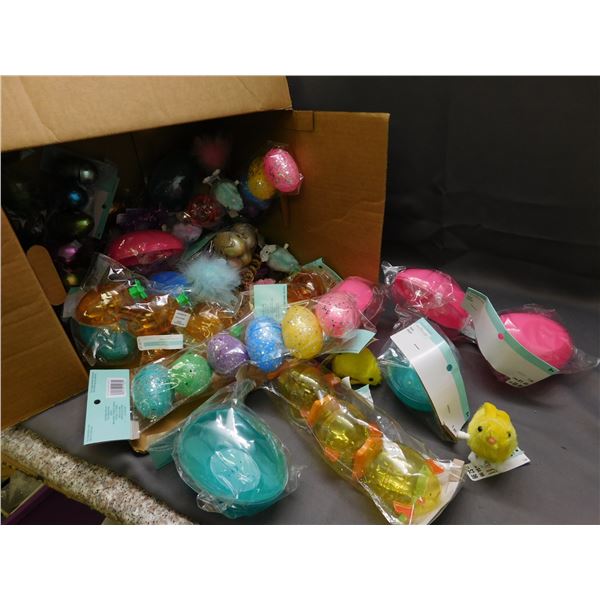 Box FULL of NOS Easter Decorations, Plastic Eggs by Creatology