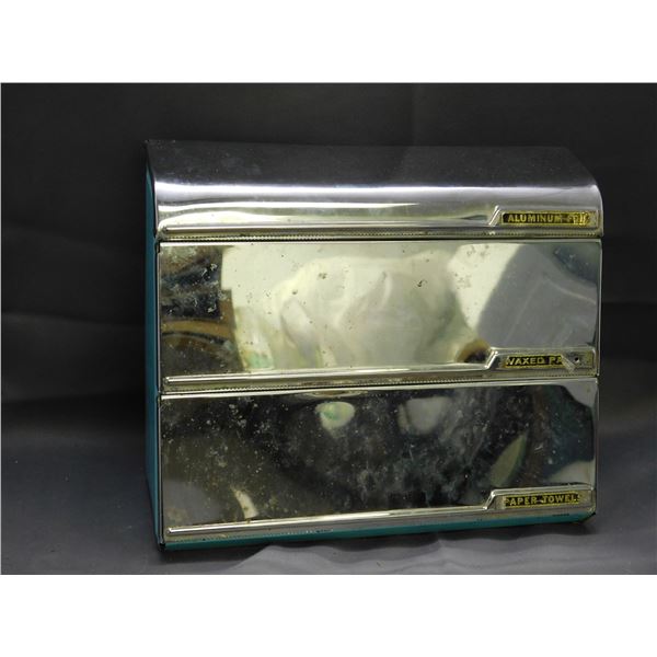 Aluminum, Wax Paper, Paper Towel Vintage Holder / Dispenser