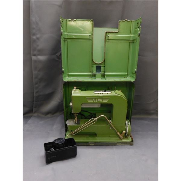ELNA Green Sewing Machine Swiss Made Model 50
