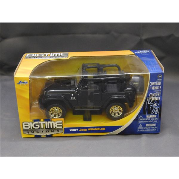 JADA 1/24 BIG TIME KUSTOMS 2007 JEEP WRANGLER BLACK DIECAST SEALED