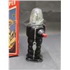 Image 3 : Friction Robot Space Trooper Forbidden Planet (Black) Wind Up Tin Lithograph Toy