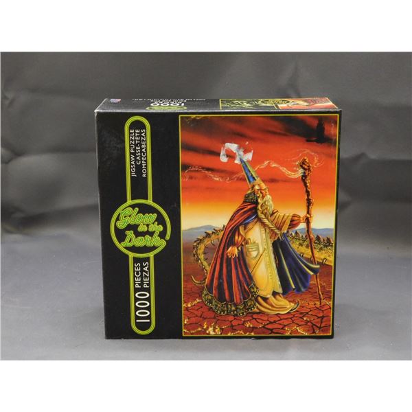 "Earth and Fire" Fantasy Puzzle Jigsaw GLOW in the DARK 1000 Piece SEALED