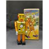 Image 1 : Schylling Lilliput Wind Up Tin Yellow Robot w/ Box MS393