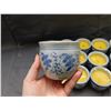 Image 2 : 14 Citronella Candles in Blue and White Porcelain Pots