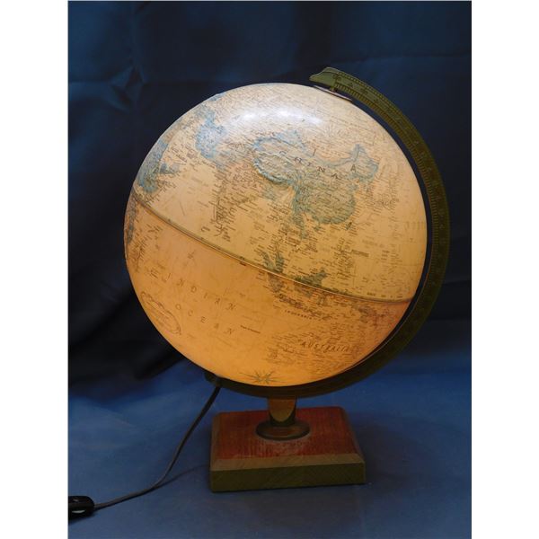 Vintage Replogle 12" Diameter World Premier Globe *lights up works*