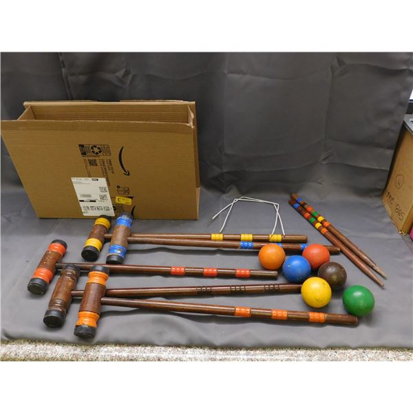 Vintage Wooden Croquet Set