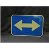 Image 1 : Double Arrow Blue Street Sign Traffic Sign 18" x 12"