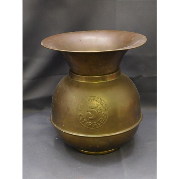 All Famous Havana 5c Cigars Brass Spittoon