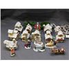 Image 1 : Lot of Porcelain Houses Christmas Village Decorations