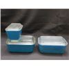 Image 1 : Lot of 3 Pyrex Fridge Storage Containers w Lids Blue