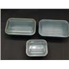 Image 2 : Lot of 3 Pyrex Fridge Storage Containers w Lids Blue