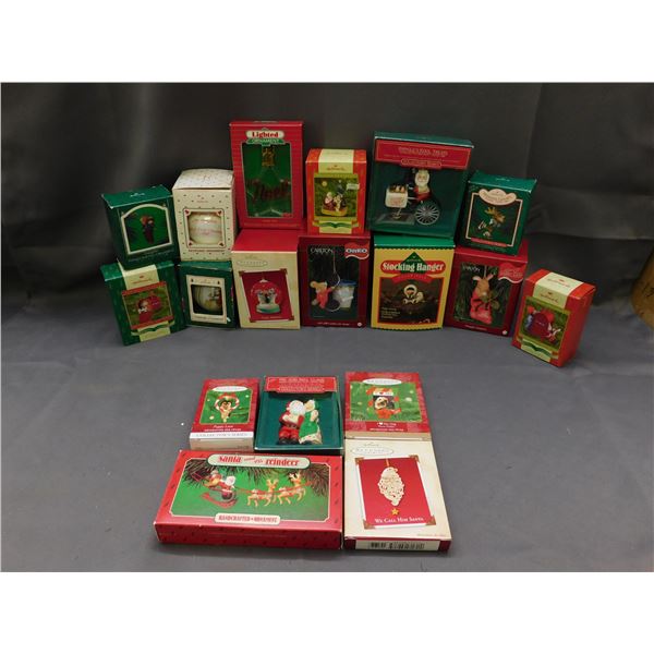 Lot of 18 Hallmark Christmas Tree Ornaments Holiday Santa Noel Etc