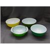 Image 1 : Lot of 4 Pyrex Mixing Bowls and Baking Dish w Lid 404 (2), 024, etc