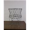 Image 1 : Collapsible Wire Farm Laundry Basket Bin Rolling Allied Product Co