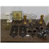 Image 1 : Lot of Assorted Decor, Wall Sconces, Candlesticks, Pillar, Plant Baskets, Vases