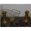 Image 3 : Lot of Assorted Decor, Wall Sconces, Candlesticks, Pillar, Plant Baskets, Vases