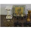 Image 4 : Lot of Assorted Decor, Wall Sconces, Candlesticks, Pillar, Plant Baskets, Vases