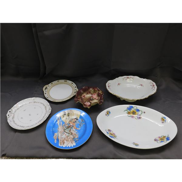 Lot of 6pcs Fine Porcelain Plates Royal Schwarzburg, Poland, Germany, Nippon