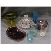 Image 1 : Lot of Coloured Glass EAPG Serving Plates