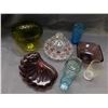 Image 2 : Lot of Coloured Glass EAPG Serving Plates
