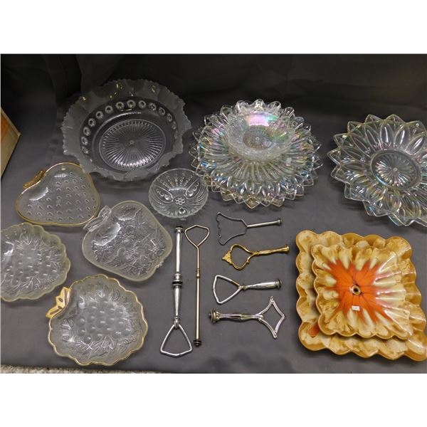Lot of Cake Trays, Handles, Serving Trays Vintage EAPG
