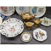 Image 2 : Lot of Anniversary Plates, Gold Tea Pot, Cream and Sugar (rough) and Small Collectible Plates