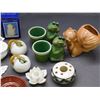 Image 2 : Lot of Pottery Ceramic Assorted Figures, Plant Pots, Etc