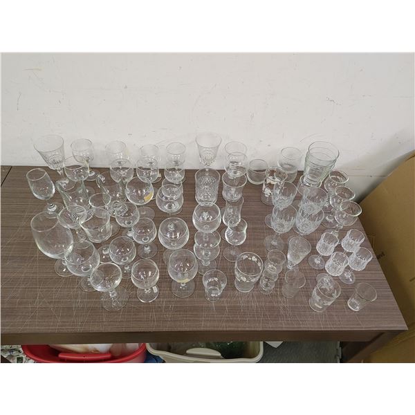 Large Lot of Glasses Wine Cocktail Rocks Irish Coffee Shot etc