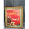Image 2 : Vintage/Antique Religious Print with partial Coca Cola Advertising Backboard