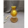 Image 1 : Amber Table Lamp Oil Lamp Style *Not Working