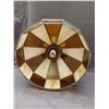 Image 2 : Brown and Beige Stained Glass Fixture 16" Diameter
