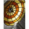 Image 2 : Amber/Yellow Stained Glass Fixture 15" Diameter