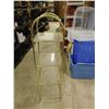 Image 1 : 4 Tier Brass and Glass Square Shelf 15"x15" 55" tall