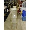 Image 1 : Brass and Glass 4 Tier Shelf 13"x13" 56" Tall