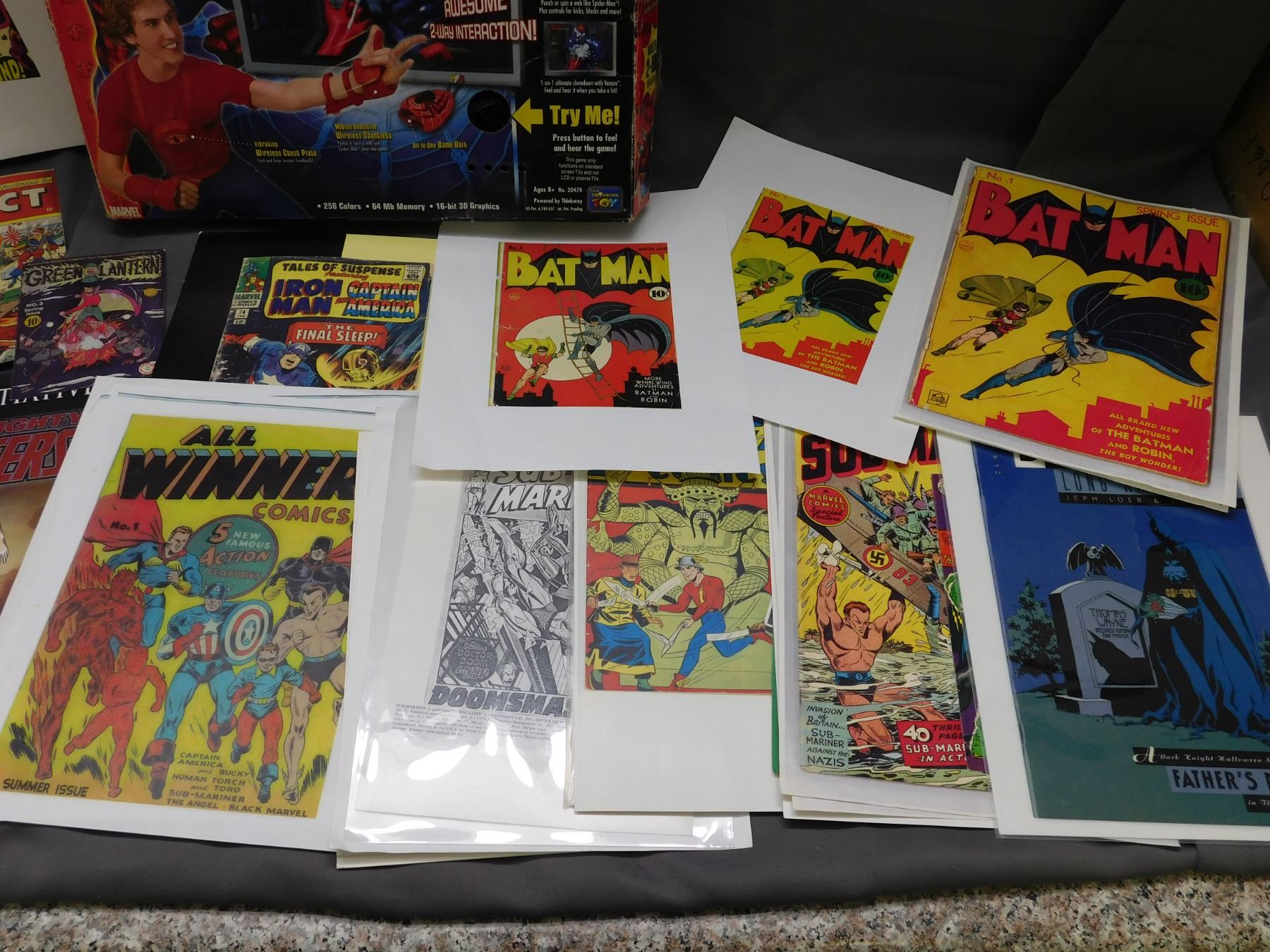 Lot Of Assorted Comic Book Cover Art Prints Wall Art Spider Man lot-of-assorted-comic-book-cover-art-prints-wall-art-spider-man