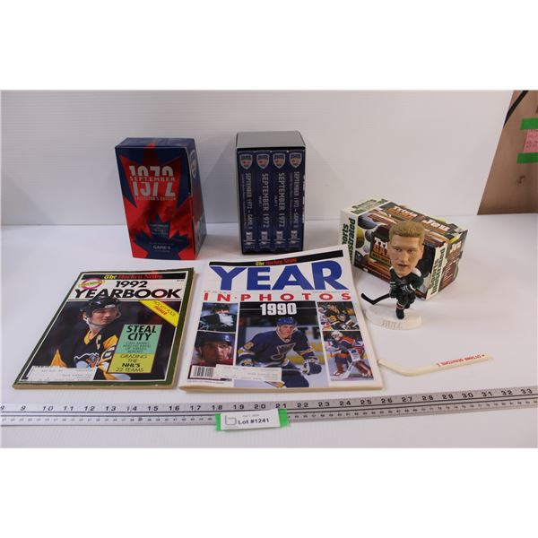 Hockey Merchandise - VHS Tapes, Sports Illustrated Trivia Game - As Is, Figurine, etc.