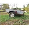 Image 2 : Home Built Steel Trailer, Single Axle (Sask. Plateable) 76" wide Fender to Fender. Box 74"Longx51.5"