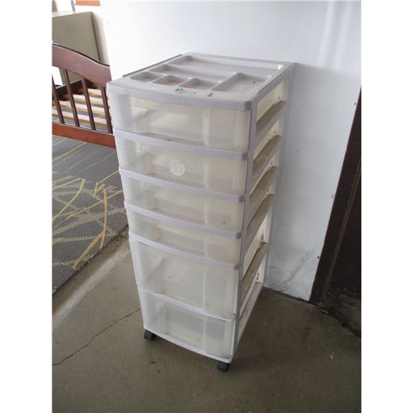 Six Drawer Plastic Storage Organizer
