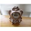 Image 2 : Wooden Table (Drawer Sticky) w/Mantle Clock (Chipped Top)