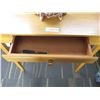 Image 6 : Wooden Table (Drawer Sticky) w/Mantle Clock (Chipped Top)