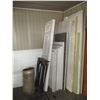 Image 1 : Various Building Materials - Bi Fold Door, Wall Tin, Insulated Panels, (3) Stands, Arborite